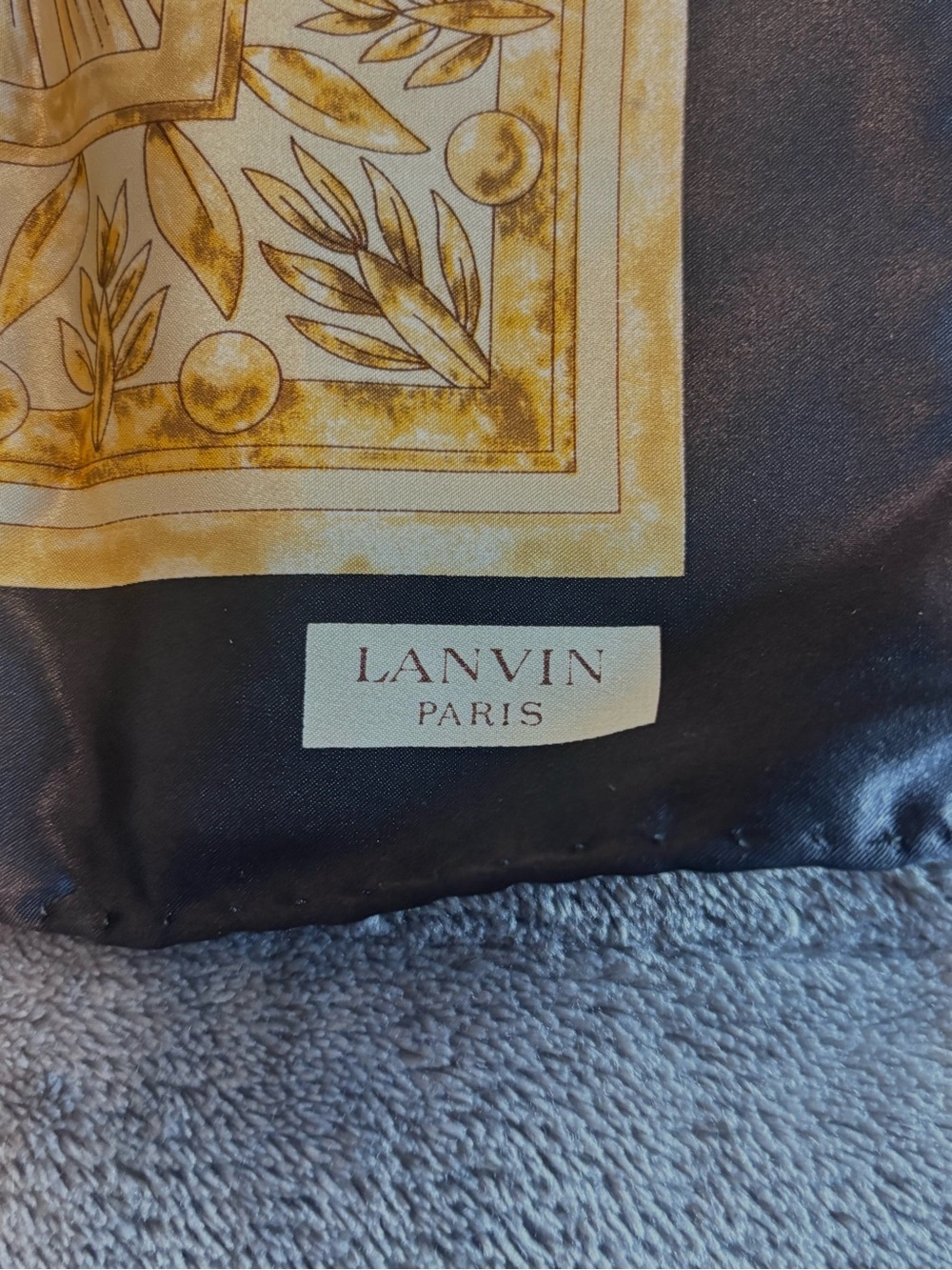 Vintage Lanvin Printed Silk Handkerchief Scarf